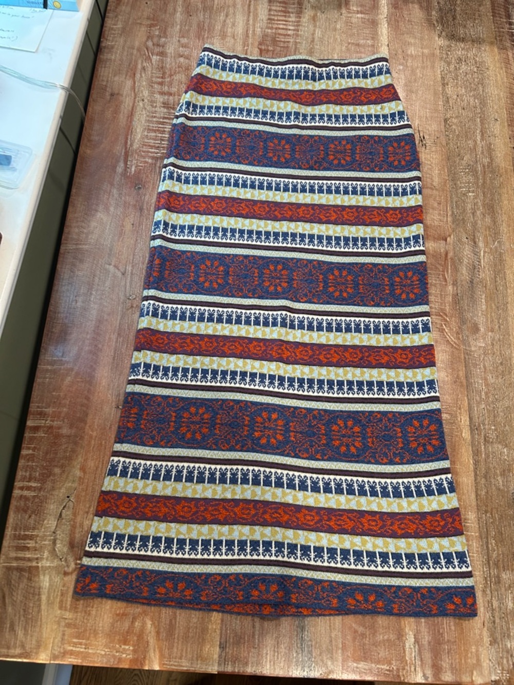 Oilily Rare VTG Y2K Nordic Wool Fair Isle Maxi Skirt